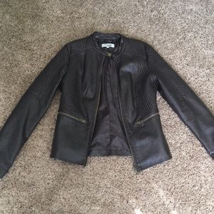 Charlotte Russe bomber leather jacket